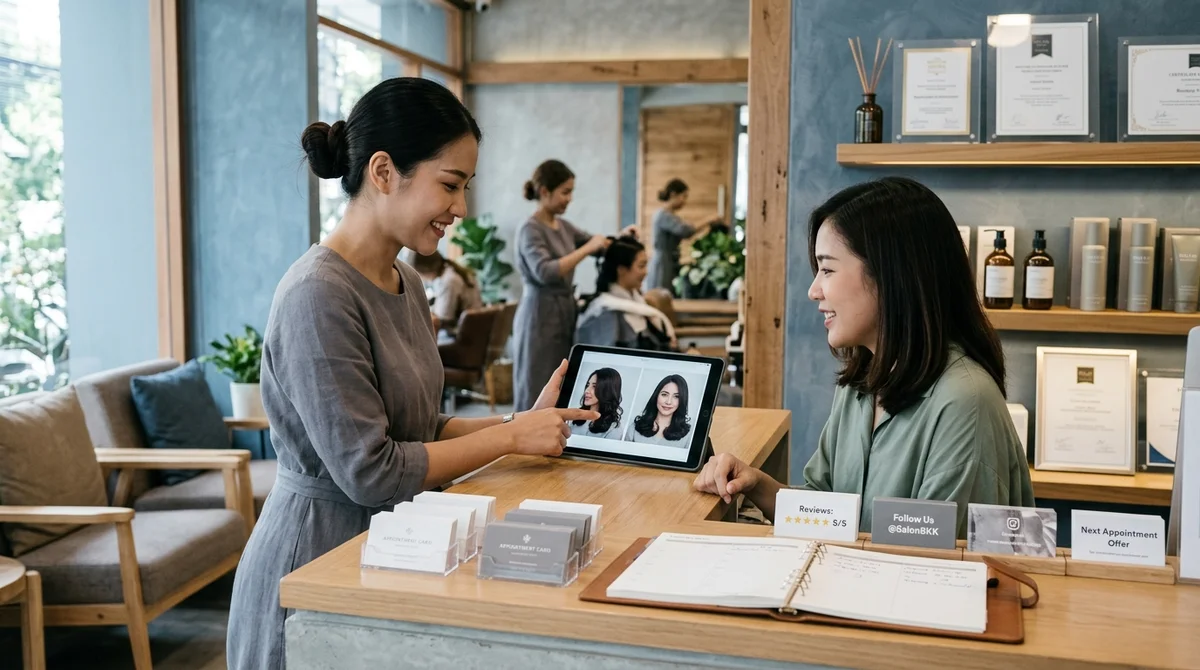 การตลาดร้านเสริมสวย ทำยังไงให้ลูกค้าเข้าร้านต่อเนื่อง