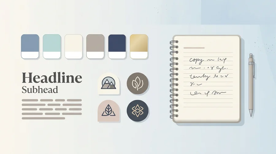 องค์ประกอบสำคัญของ brand guideline คือ โลโก้ สี ฟอนต์ ภาพ และโทนข้อความ