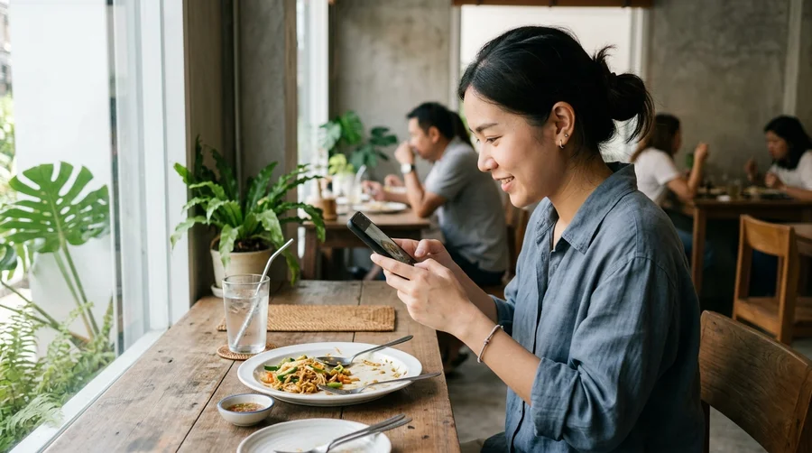 รีวิวร้านอาหาร UGC และ social proof จากลูกค้าจริง