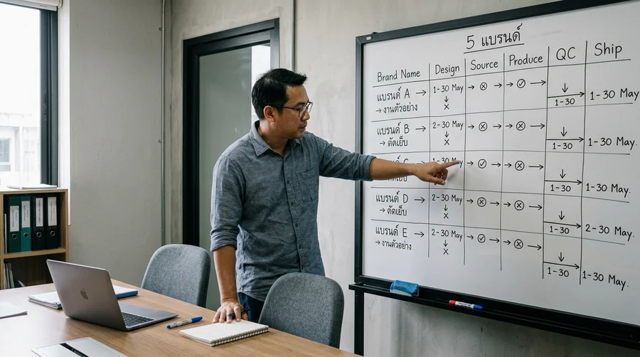 workflow ของเอเจนซี่ที่ดูแลหลายแบรนด์ แบ่งคิวงานและใช้ asset ร่วมกัน