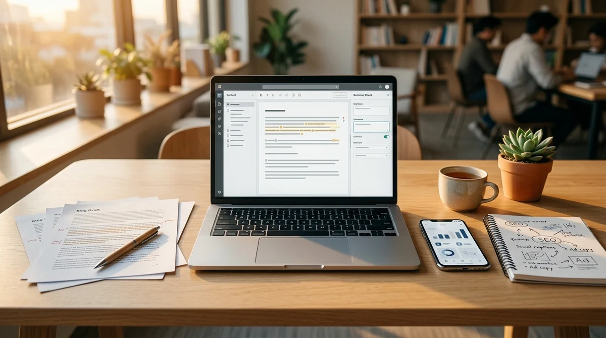 Grammar AI เปรียบเทียบตัวช่วยตรวจภาษาและเขียนคอนเทนต์
