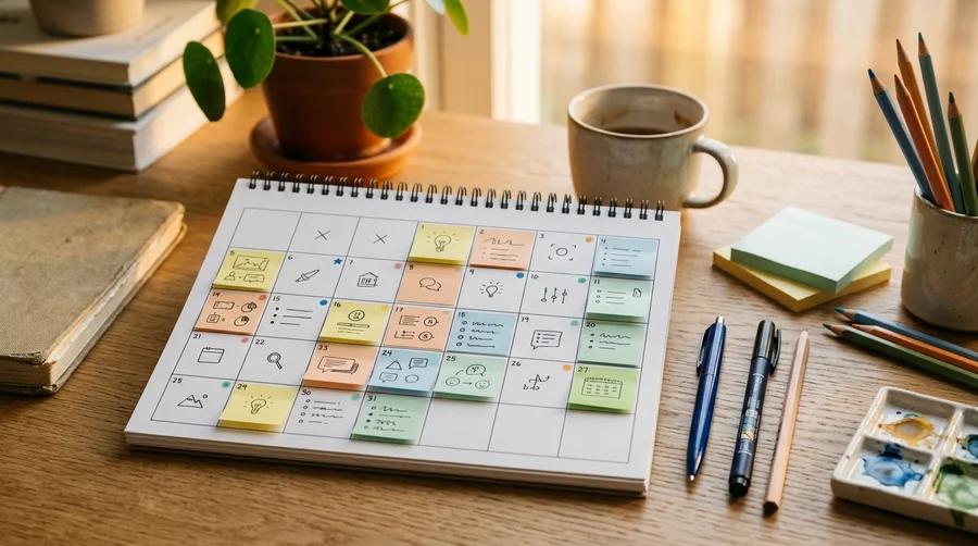 วางโครง content calendar นายหน้า รายสัปดาห์และรายเดือน