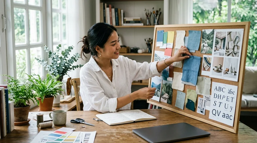 brand ci moodboard สำหรับแปลงโทนแบรนด์เป็นภาพโฆษณา