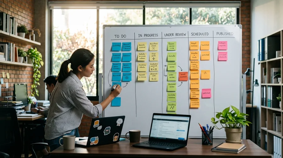 workflow เขียนบทความ wordpress สำหรับทีมเล็กและ SME
