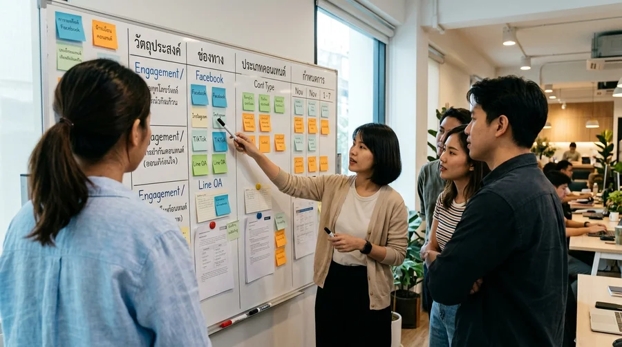 social media content plan แผนคอนเทนต์ที่เชื่อมเป้าหมาย ยอดขาย และการทำงานเป็นระบบ