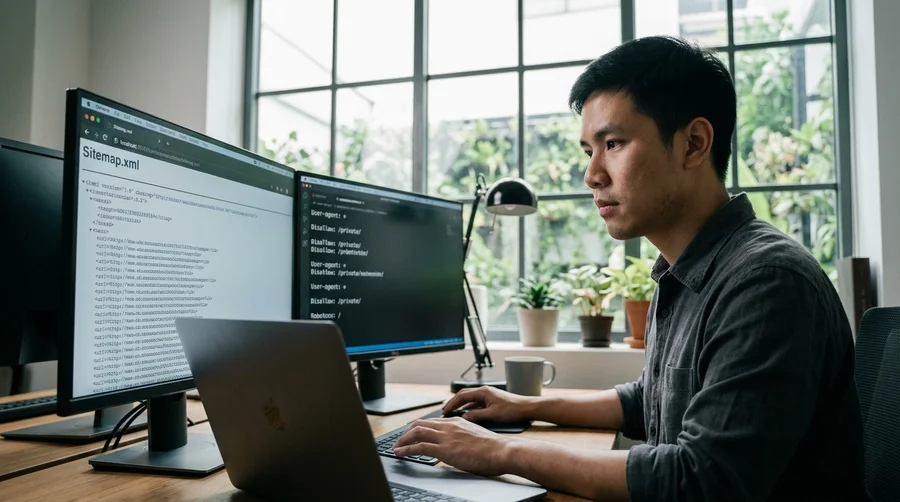 google search console ตรวจ index sitemap robots txt coverage page indexing