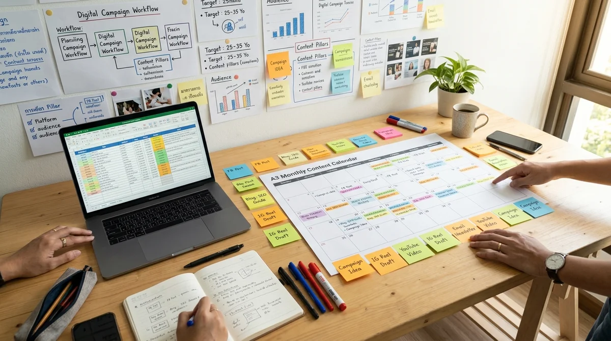 Content Plan Template ใช้วางแผนคอนเทนต์ให้ปัง