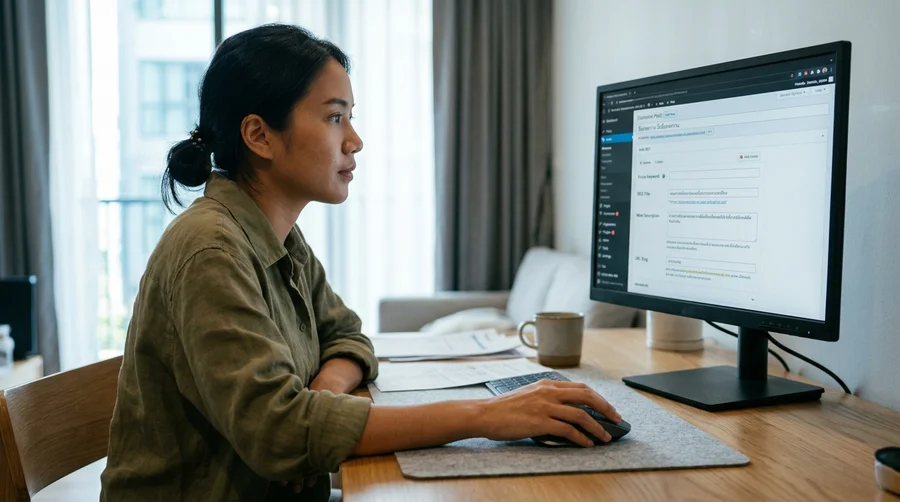ตรวจบทความก่อนโพสต์ wordpress เช็ก title meta description URL และ alt text
