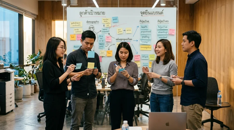 วางตัวตนแบรนด์ กลุ่มลูกค้า brand voice positioning
