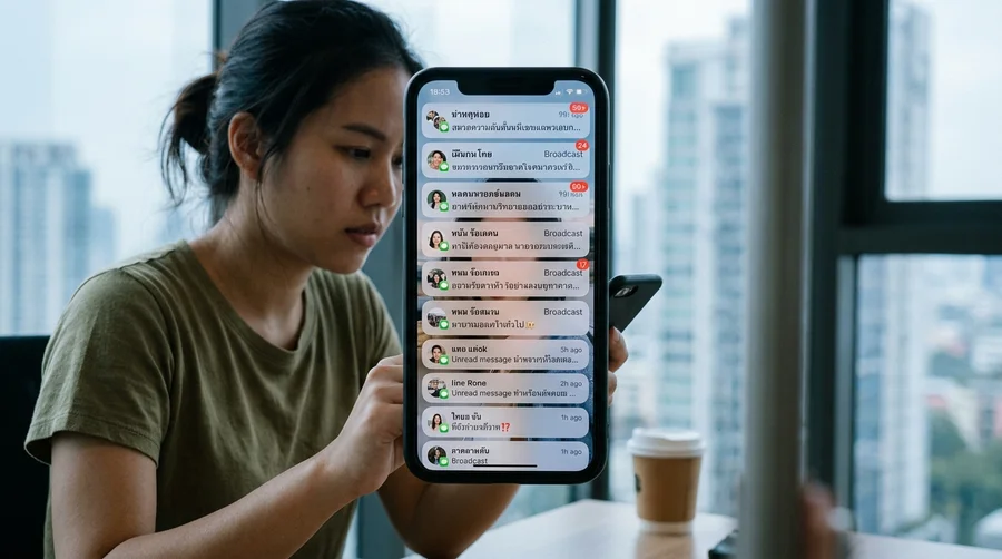 ข้อผิดพลาด line oa marketing เช่น บรอดแคสต์ถี่เกินไปและไม่ติดตามผล