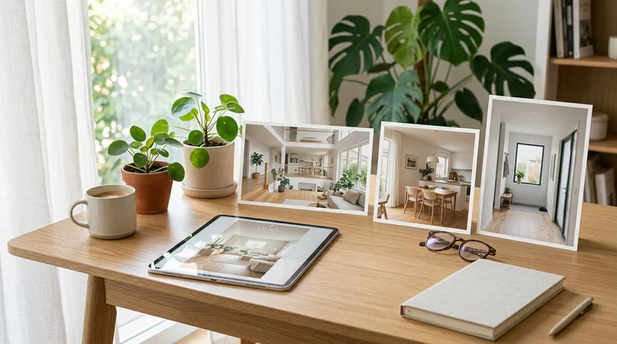 รูปโฆษณาขายบ้าน การปรับภาพสำหรับ Facebook Instagram และ Google Display